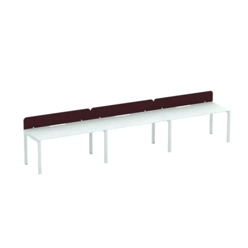 Apex 3 Person Inline Desk with Zorba Screens