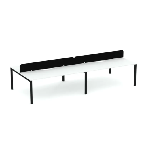 Apex 4 Person Double Desk with Zorba Screens
