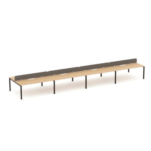 Apex 8 Person Double Desk with Zorba Screens