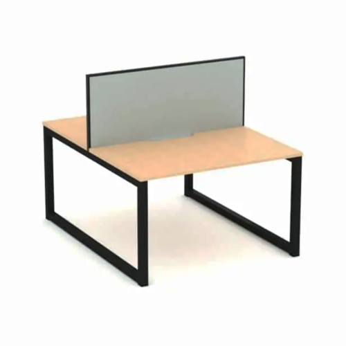 Apex Loop 2 Person Double Desk with Screen