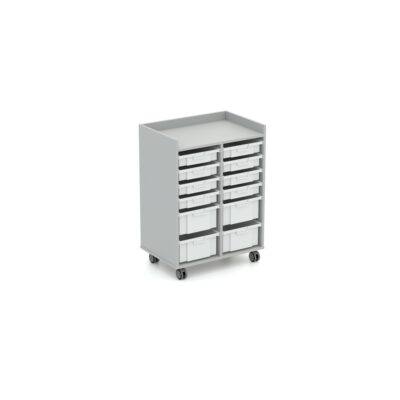 Betty Mobile Tote Tray Storage - 2 Columns