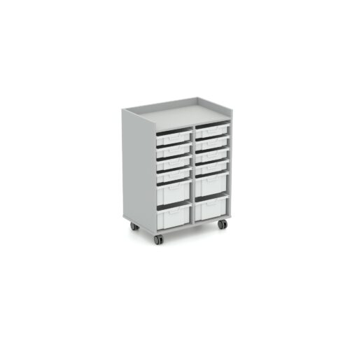 Betty Mobile Tote Tray Storage - 2 Columns