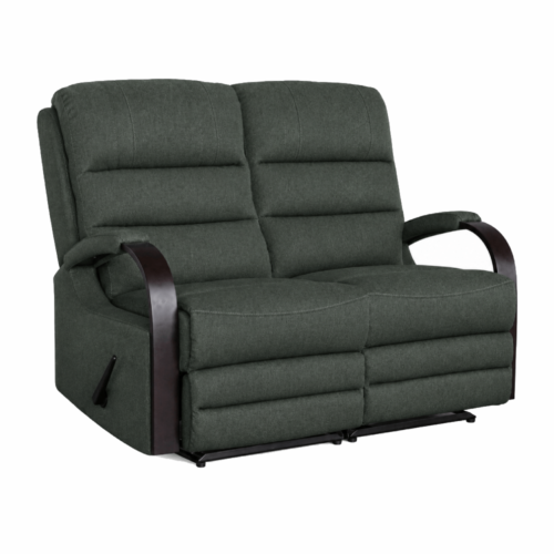 Timberline 2 Seater Manual Recliner with Timber Accent