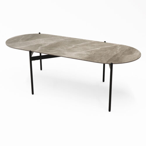Franco Stone Top Oval Coffee Table